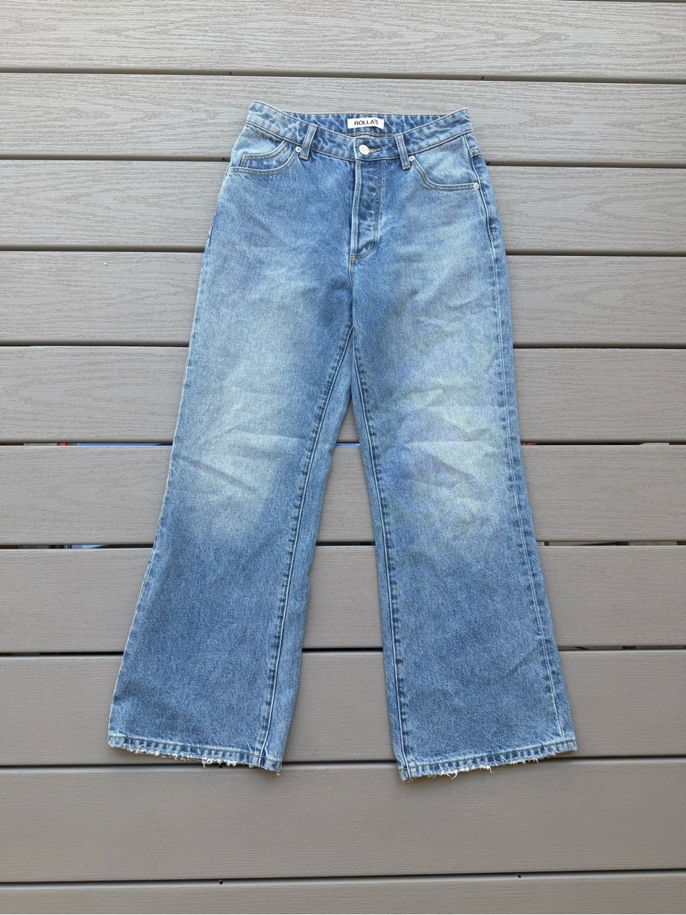 Rolla’s Classic Flare Crop Jeans Size 24 High Rise Relaxed Flare Denim